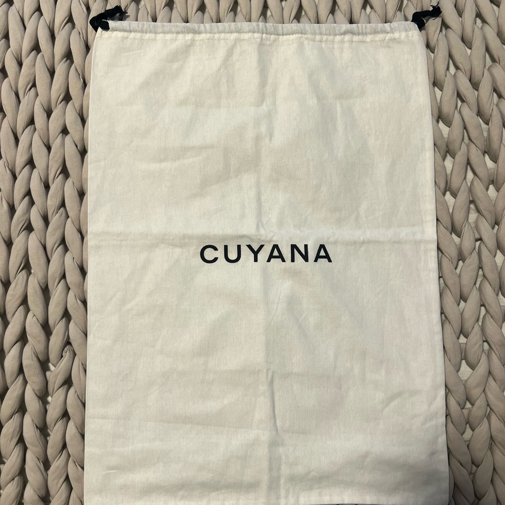 Cuyana Ivory Drawstring Bag